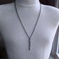 men's long sterling silver bar pendant on chain
