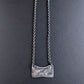 men's sterling silver textured pendant necklace