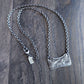 men's unique rustic sterling silver pendant on chain