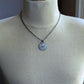 men's silver textured disc pendant on chain