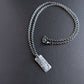 men's rustic brutalist silver pendant on chain