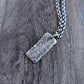 men's small sterling silver rustic pendant necklace