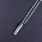 men's rustic silver bar pendant necklace