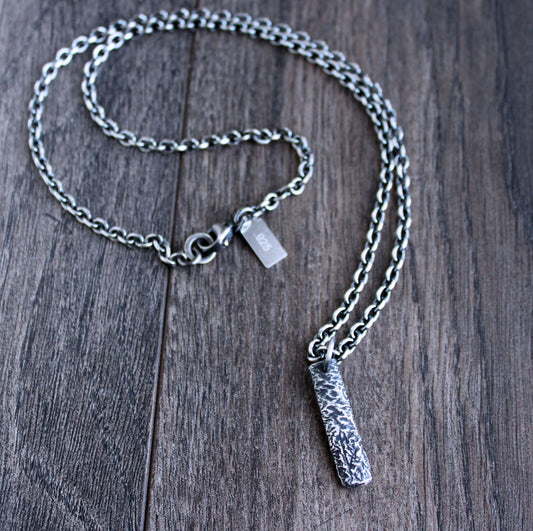 men's sterling silver pendant on chain