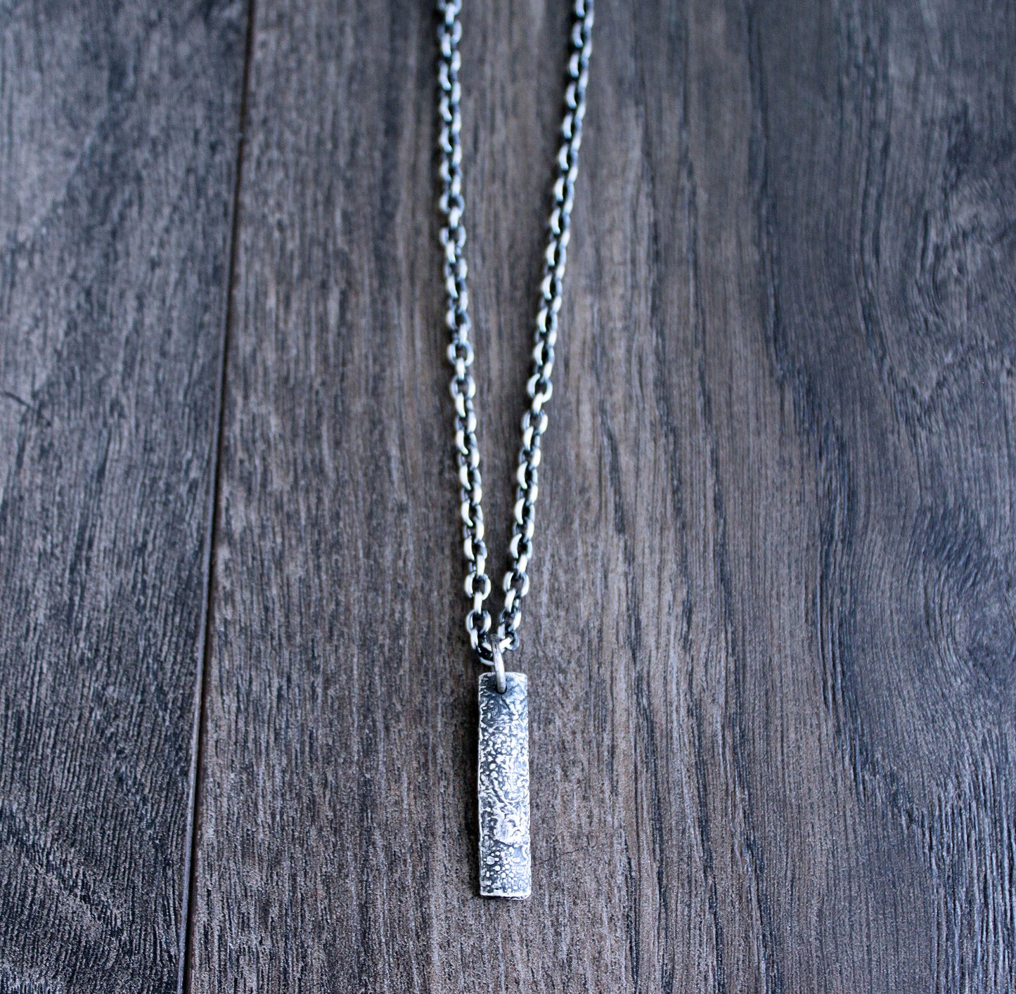 men's sterling silver small pendant necklace