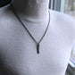 men's small rustic silver pendant necklace