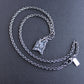 men's small sterling silver pendant necklace