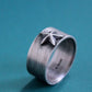 men's wide band star ring