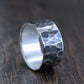 Hammered Wide Band Ring, Size 10