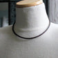 men's brown leather braid necklace