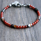 Men's 4mm red bead bracelet