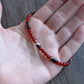 phantom red agate bead bracelet