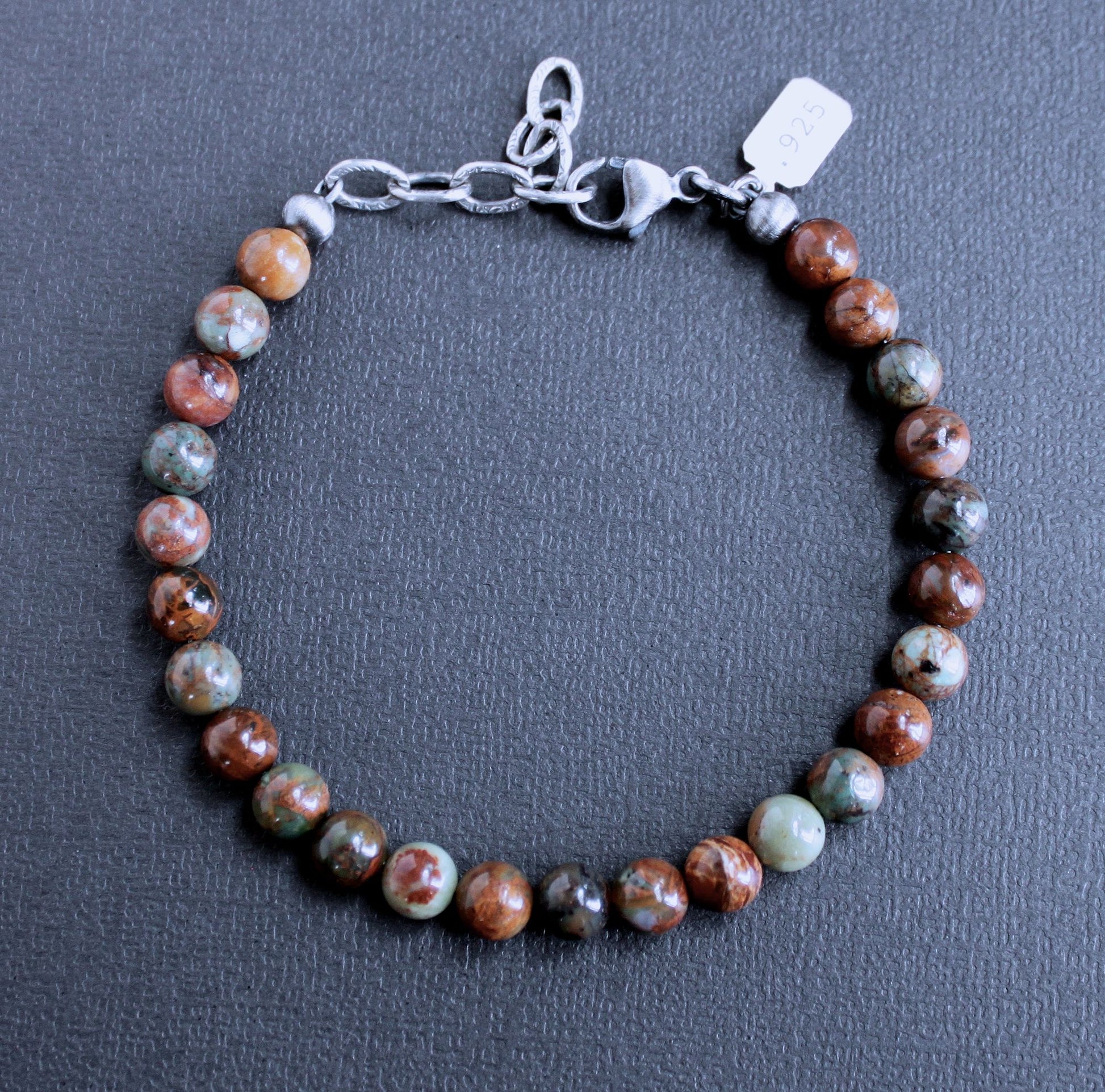 Men's earthy bead bracelet