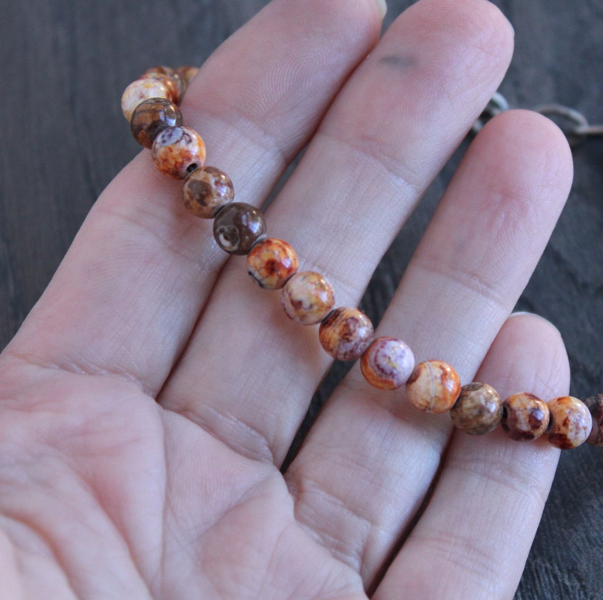 men's unique bead bracelet