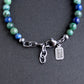 men's adjustable stone bead bracelet