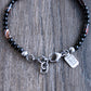 Men's adjustable 4mm bead bracelet