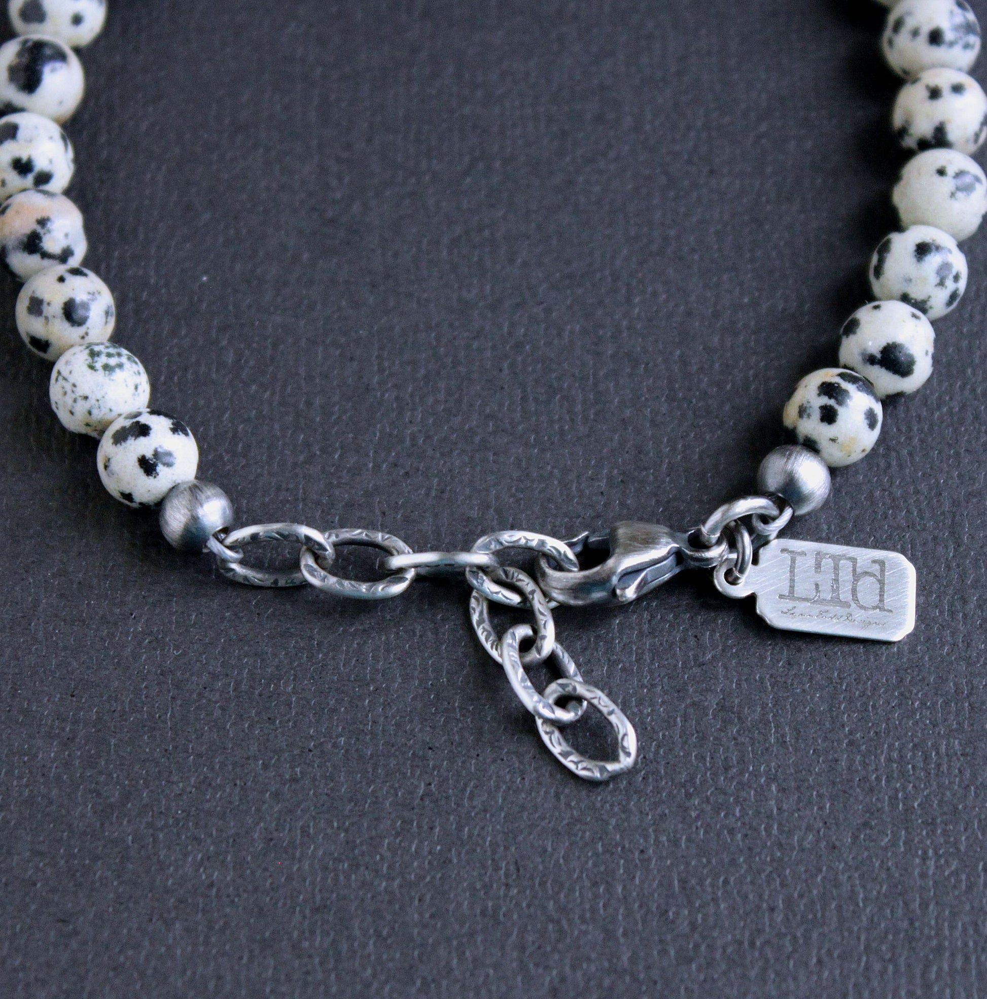 Men's adjustable 6mm bead bracelet