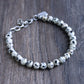 Men's Dalmatian Jasper Bead Bracelet