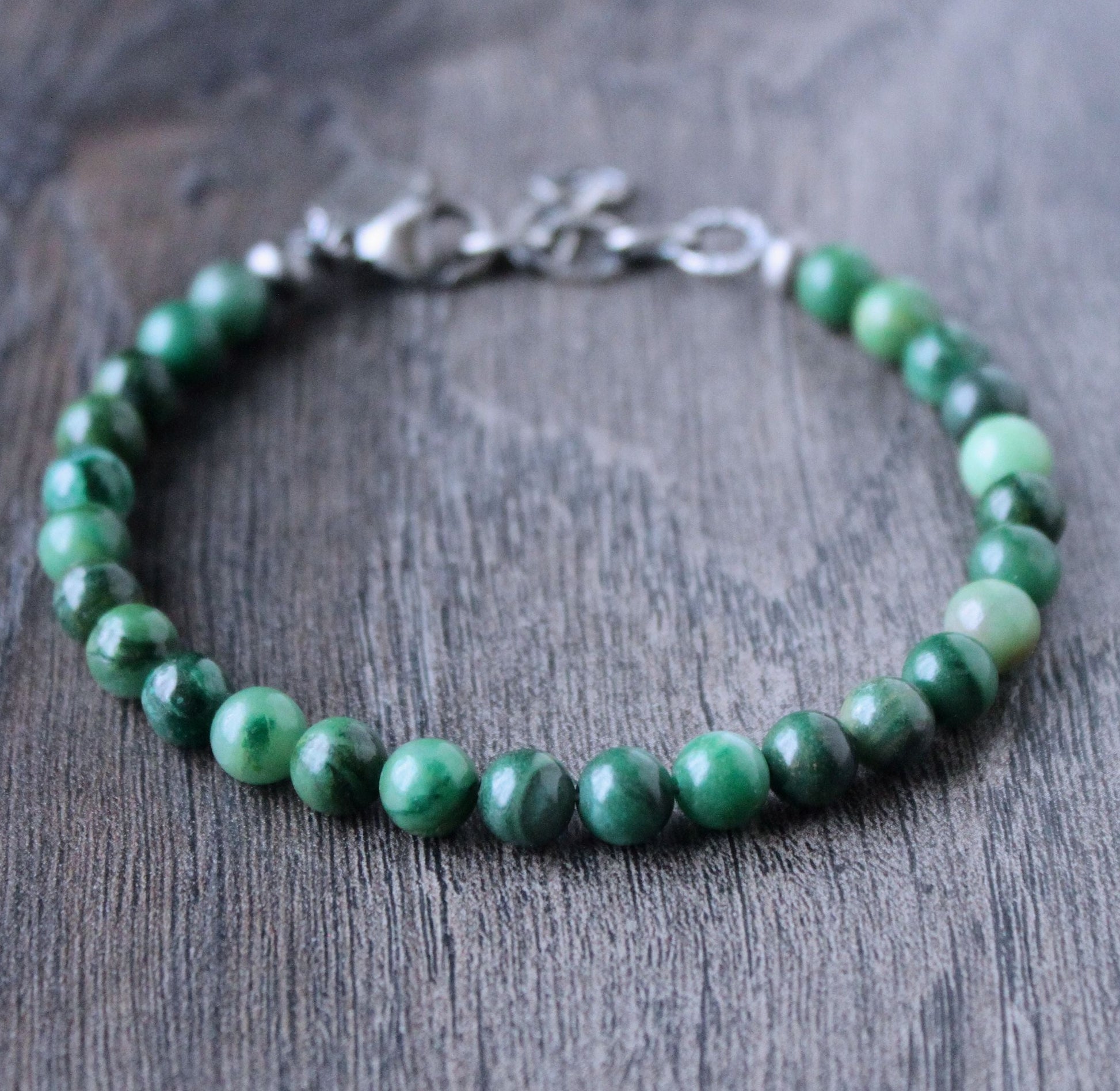 Men's Green African Jade Bracelet