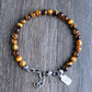 men's adjustable Tiger Eye bead bracelet