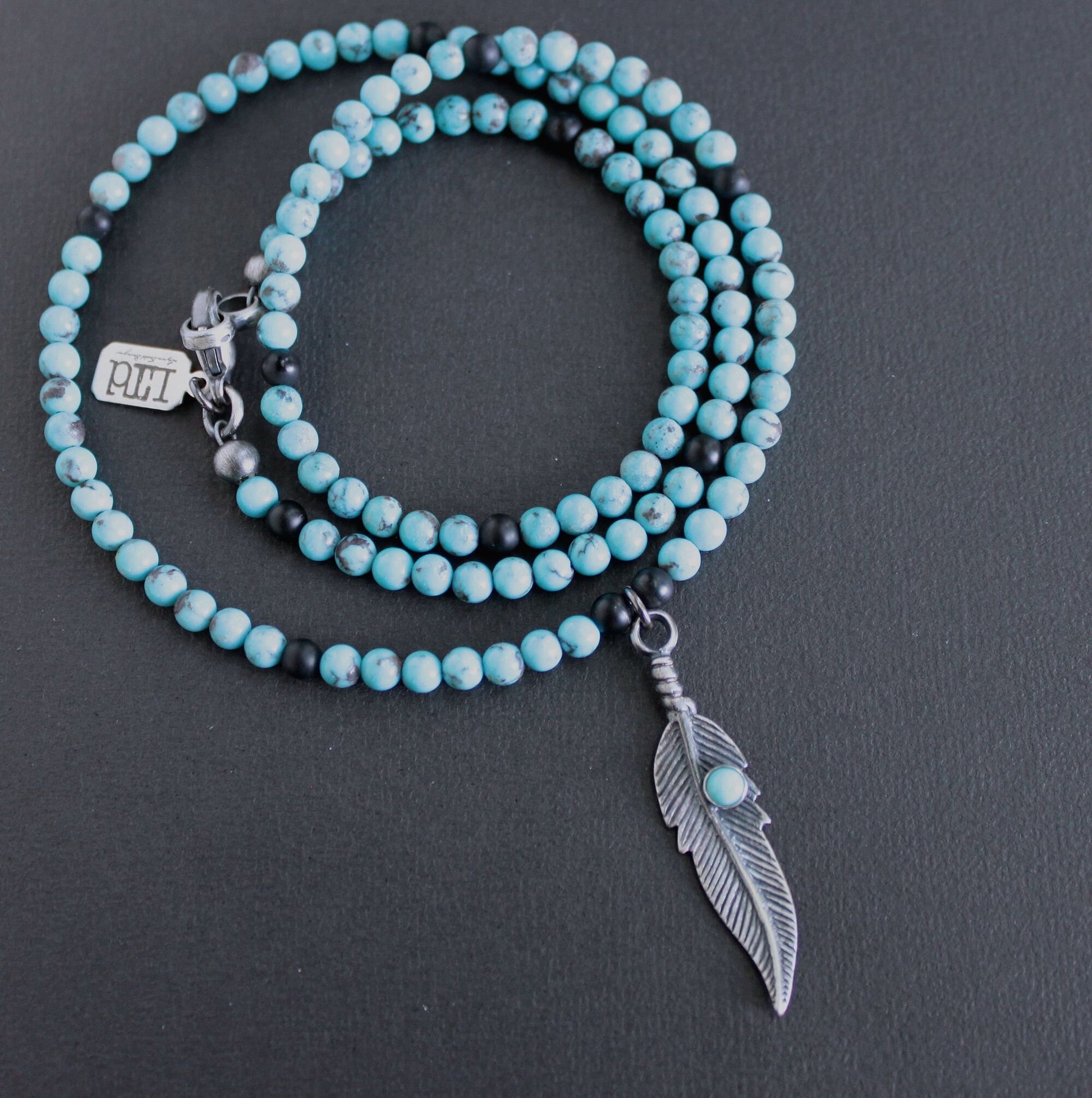 turquoise onyx bead necklace