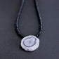Solar Quartz, Black Onyx Bead Necklace