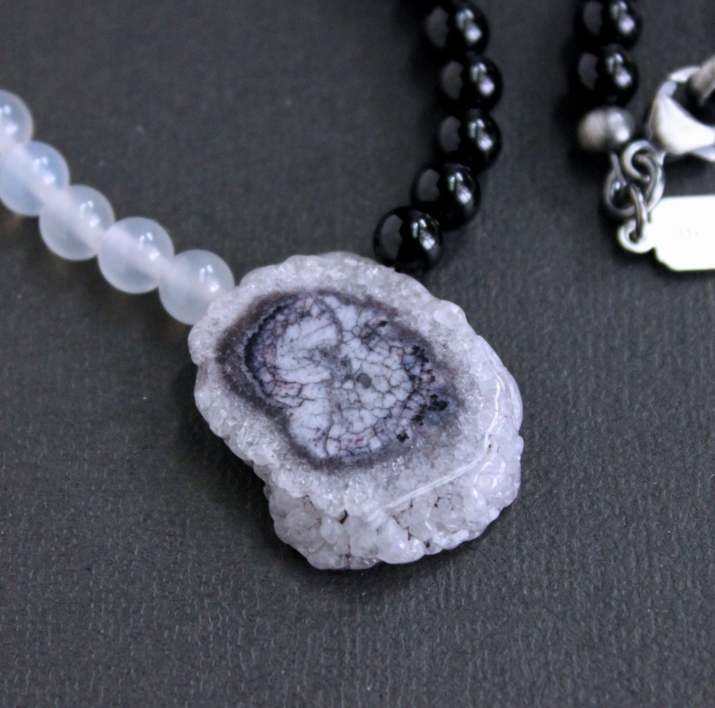 solar quartz pendant necklace