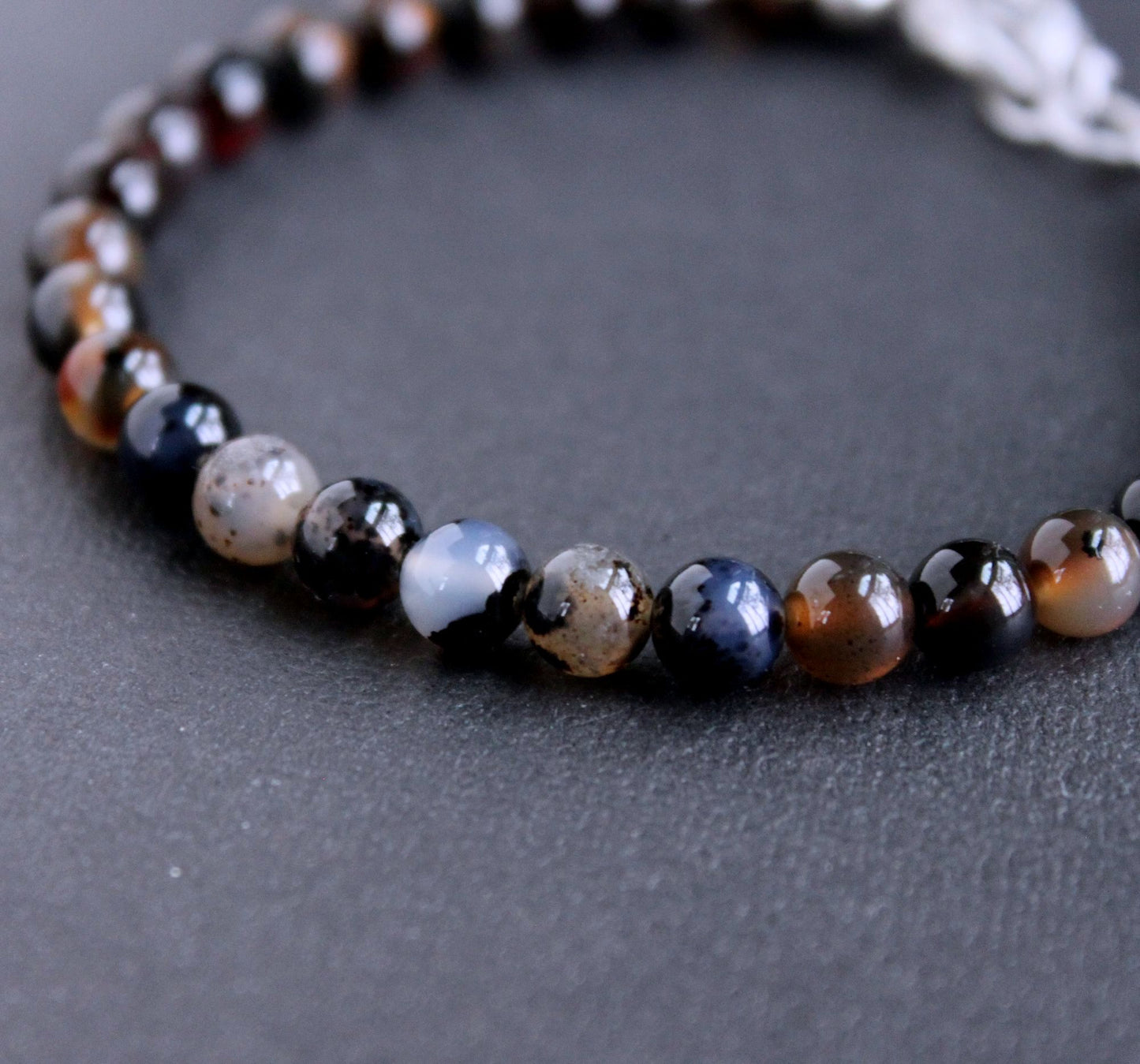 Montana Moss Agate Bead Bracelet