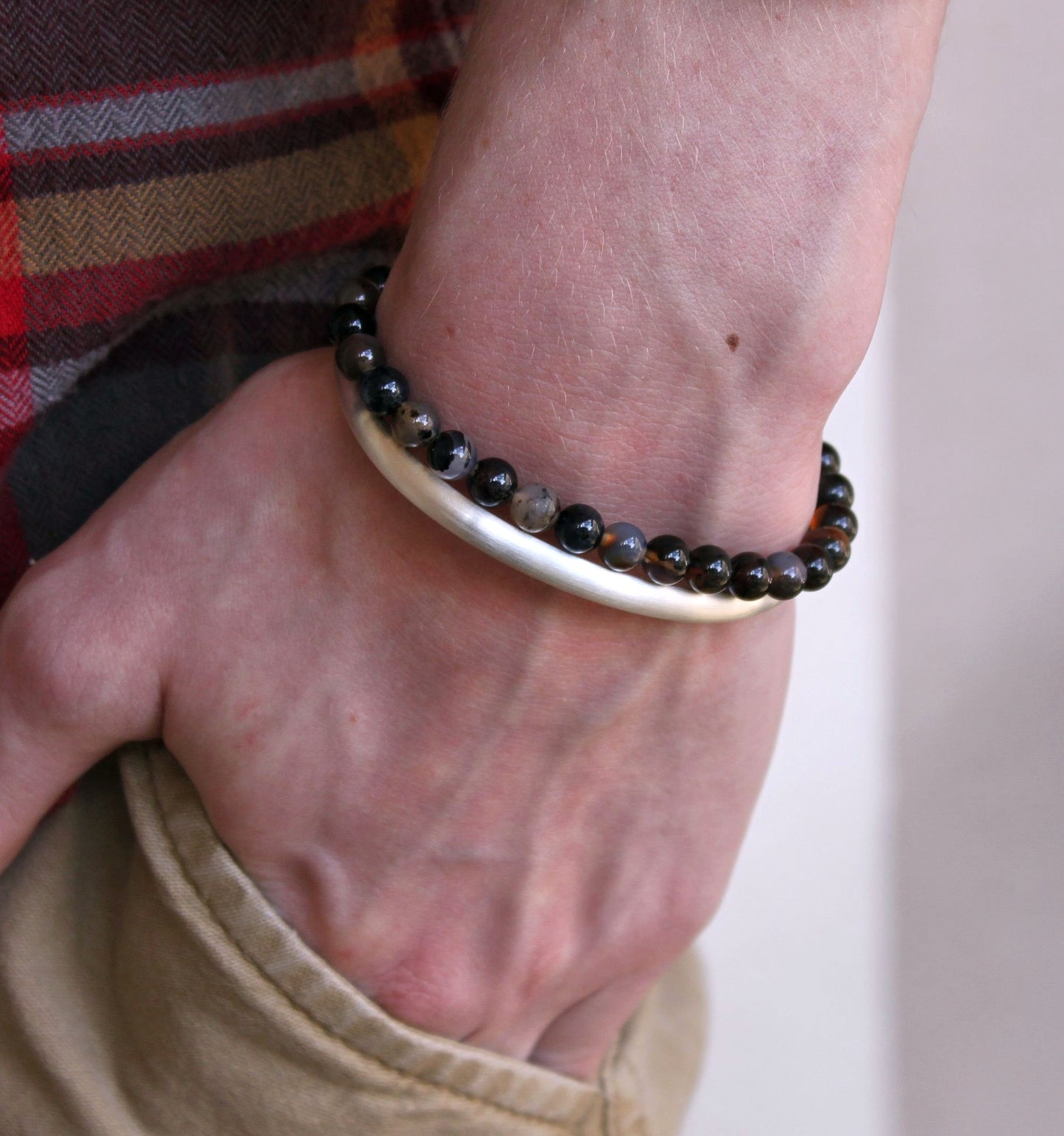 Men's 6mm gemstone bead bracelet