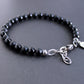 men's 6mm black bead bracelet