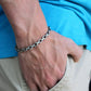 men's oxidized silver chain bracelet