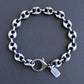 men's puffed anchor chain bracelet