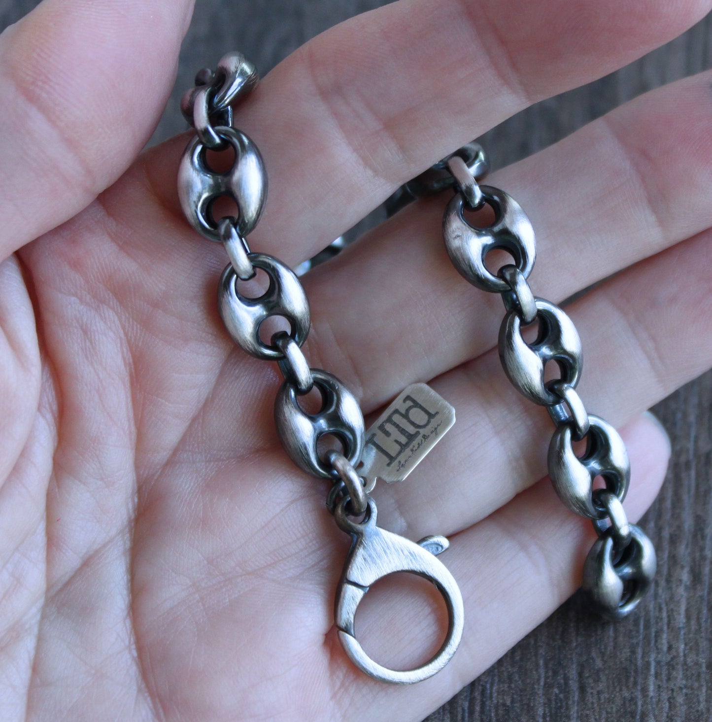 men's sterling silver mariner chain bracelet
