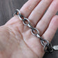 mens heavy silver chain bracelet