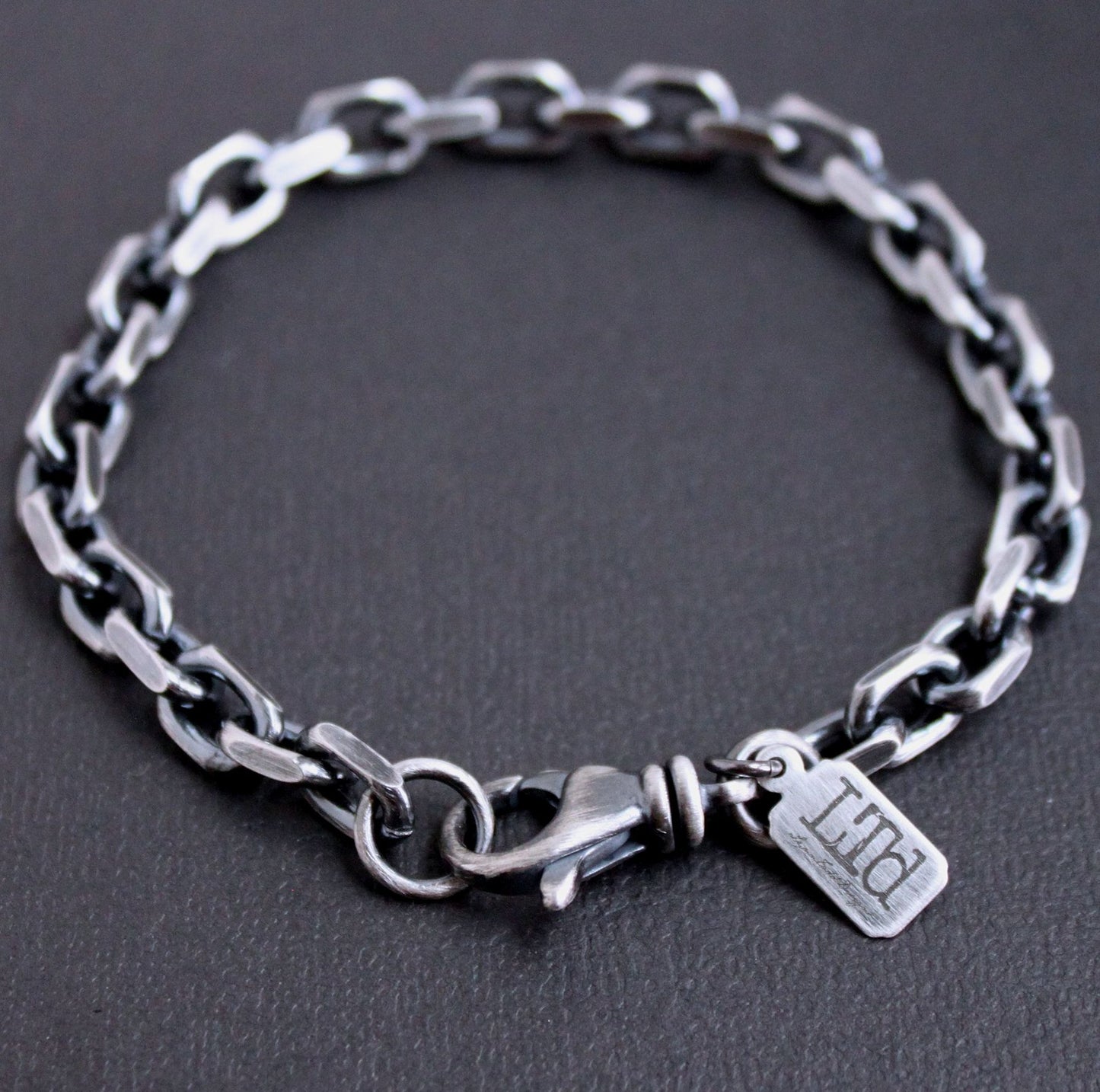 heavy sterling silver chain bracelet
