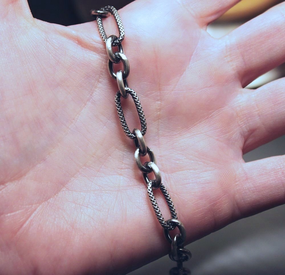 Unique Long and Short Silver Chain Bracelet