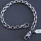 heavy silver rolo chain bracelet