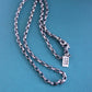 mens 4mm silver chain necklace