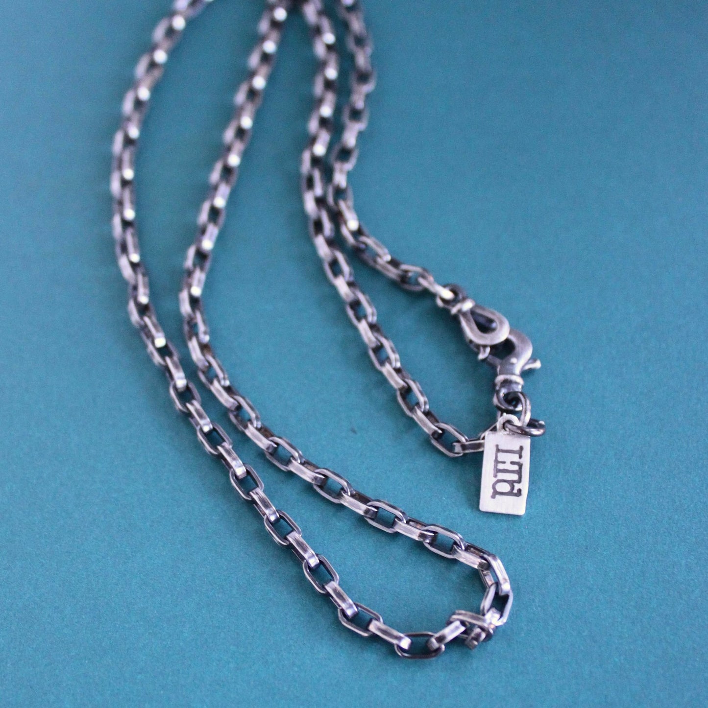 mens 4mm silver chain necklace