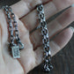 oxidized silver chain necklace