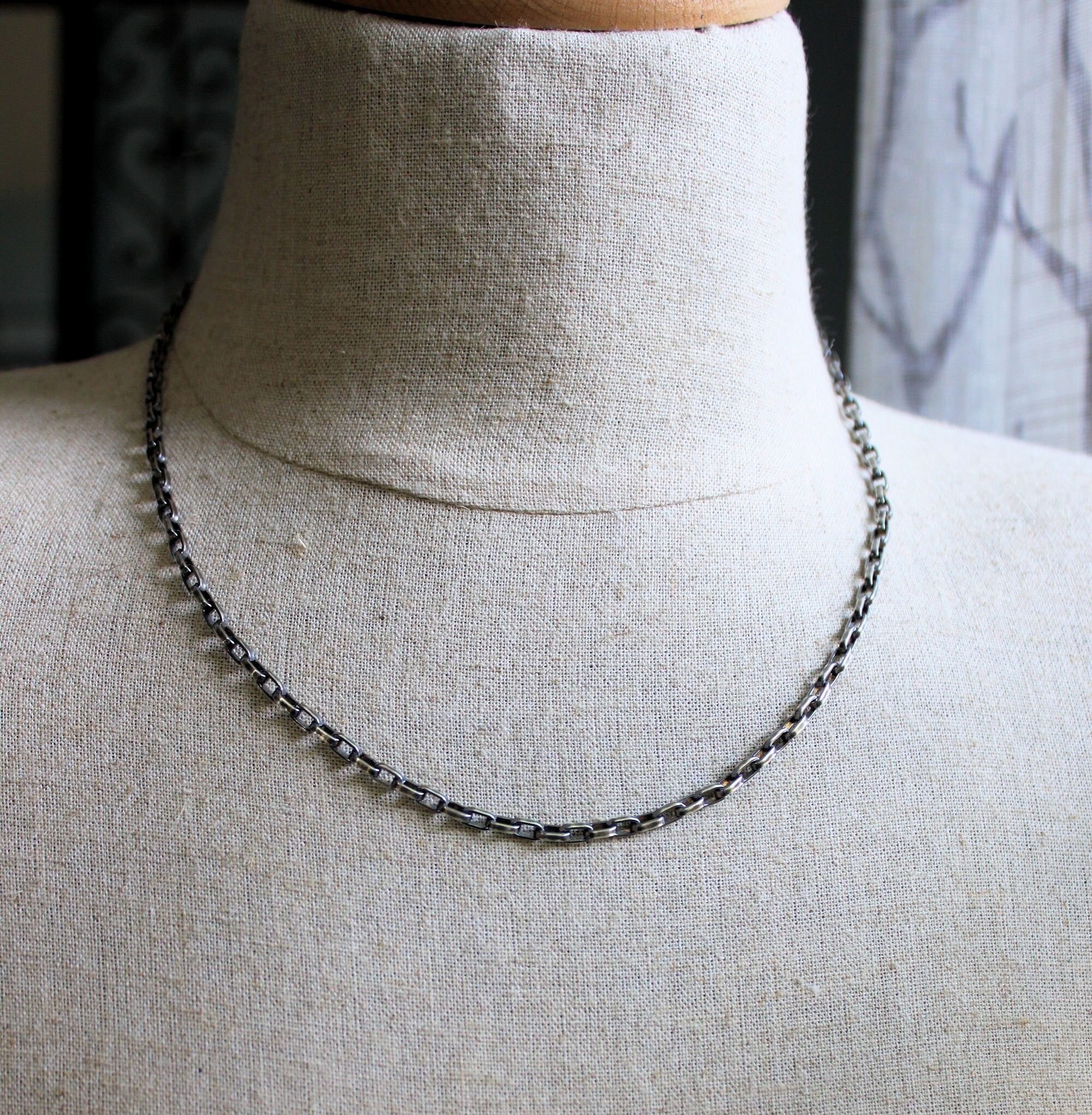 4mm silver deals chain mens