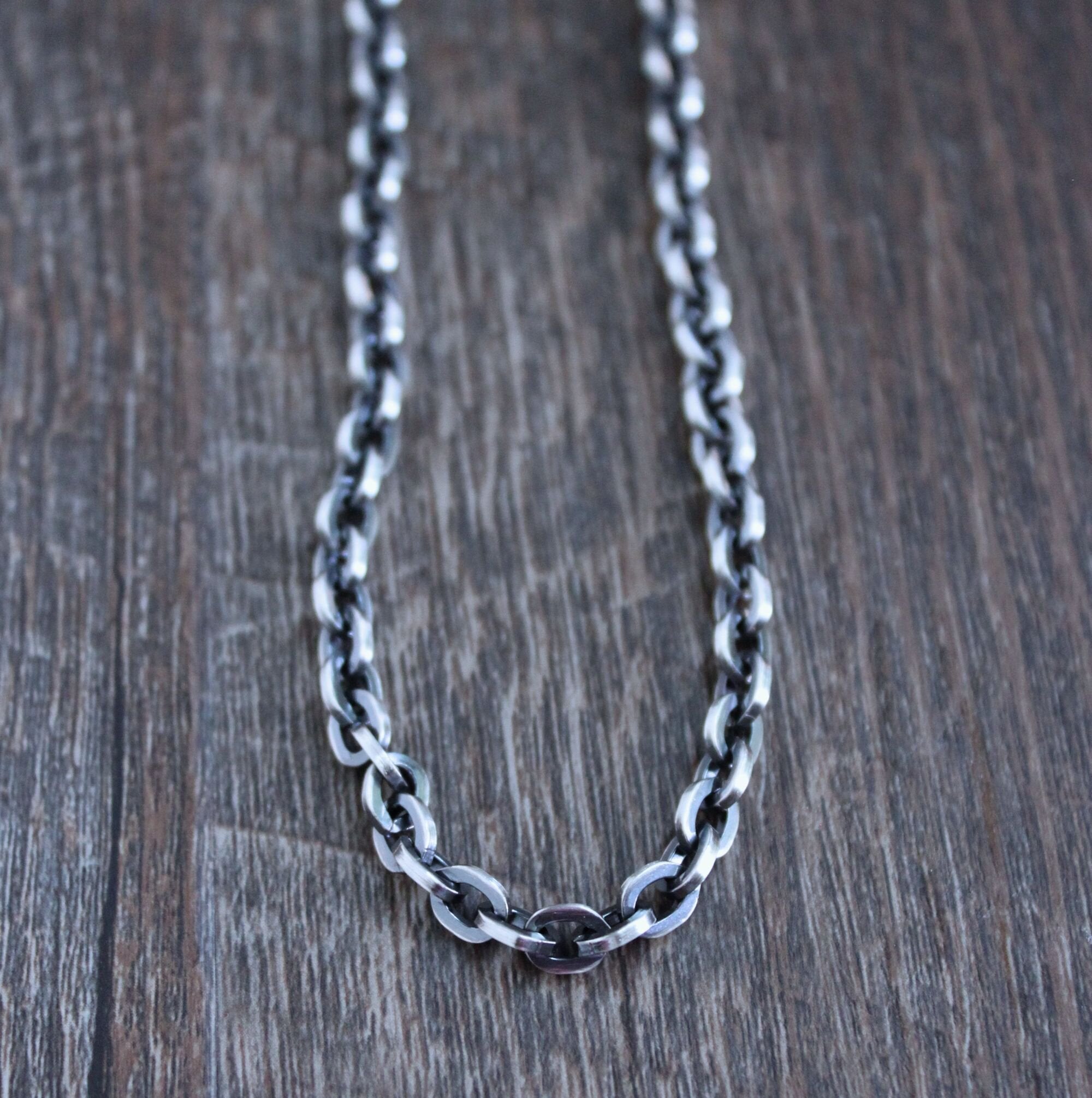 Men's Silver Square Wire Cable Chain Necklace – LynnToddDesigns