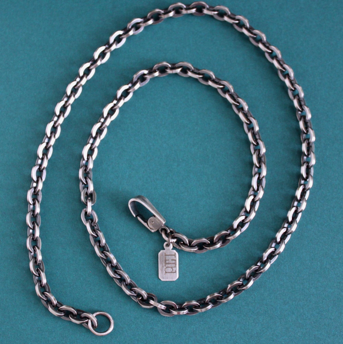 men's silver cable chain necklace 