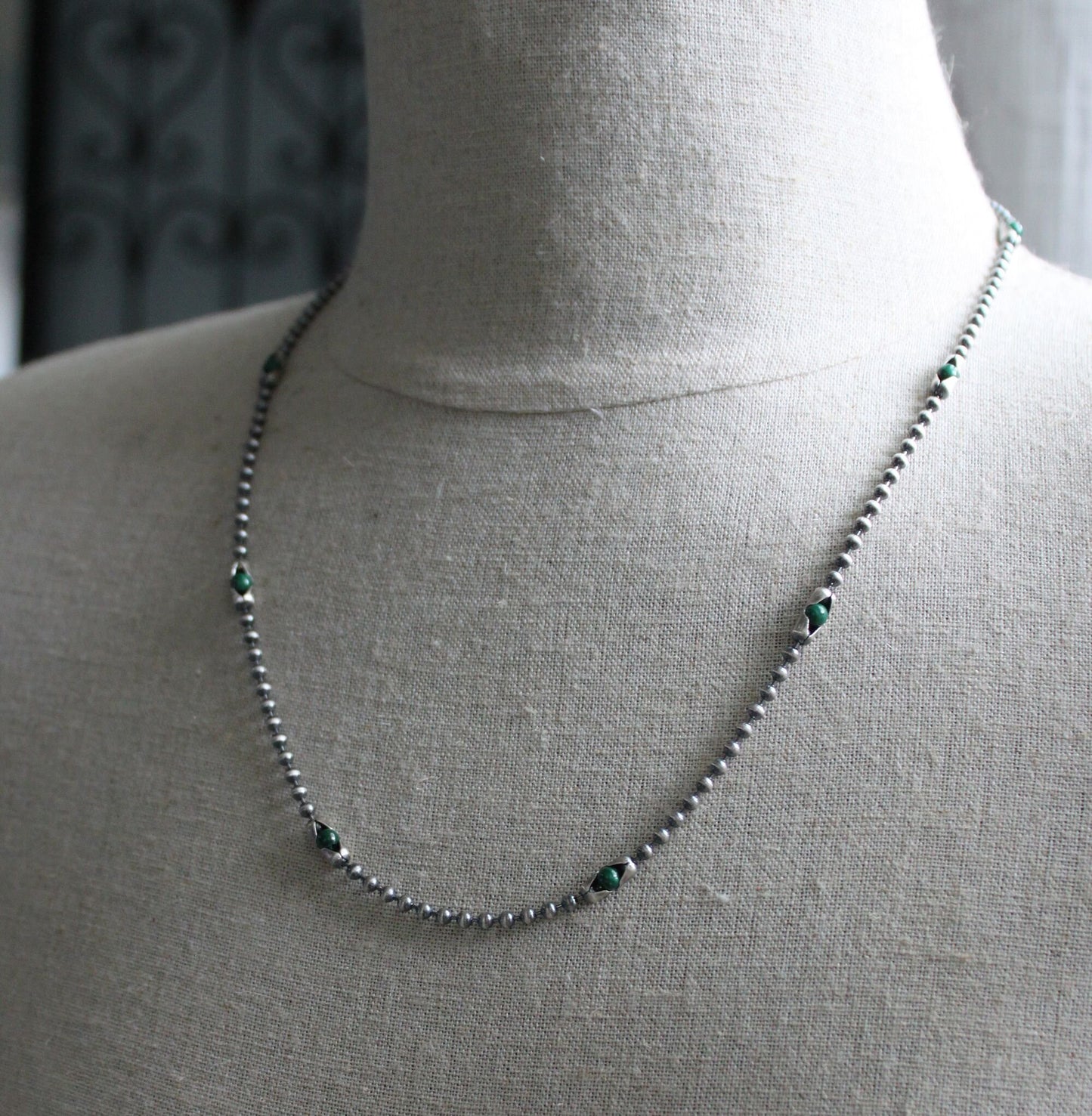 Men's Bead and Chain Necklace