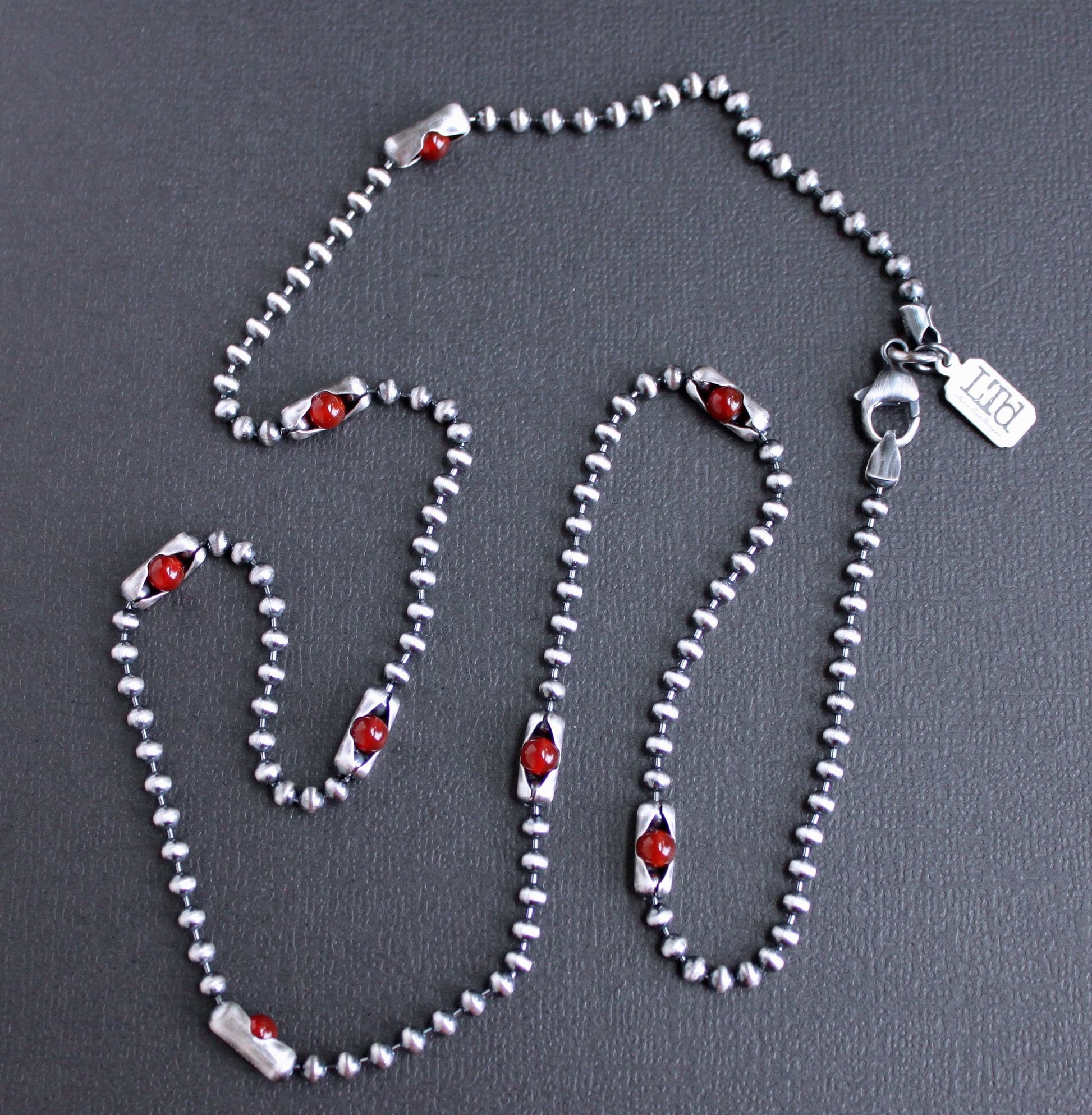 Men's Hybrid Chain and Bead Necklace