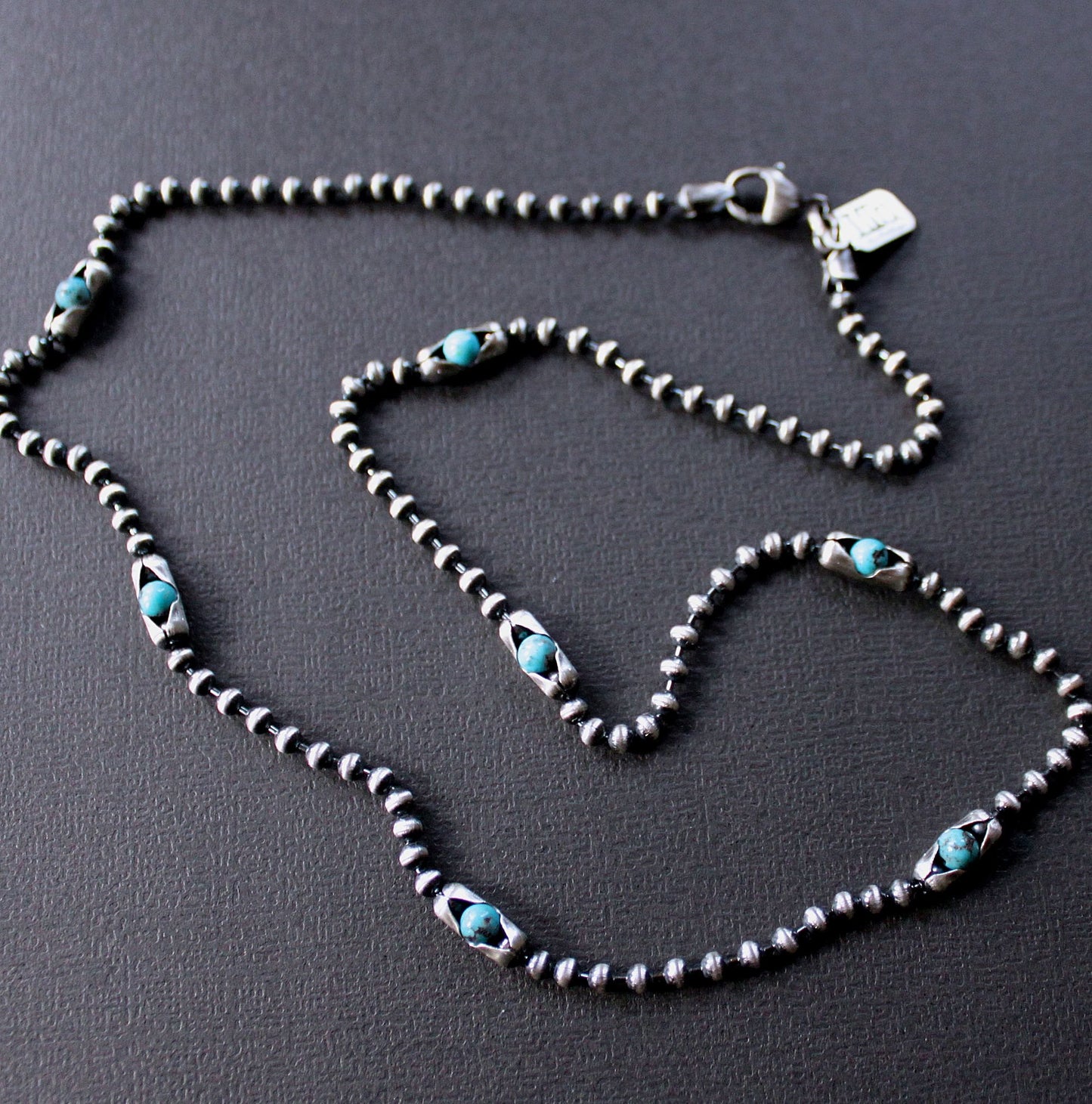 Turquoise Bead Chain Necklace