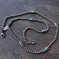 ball chain turquoise bead necklace