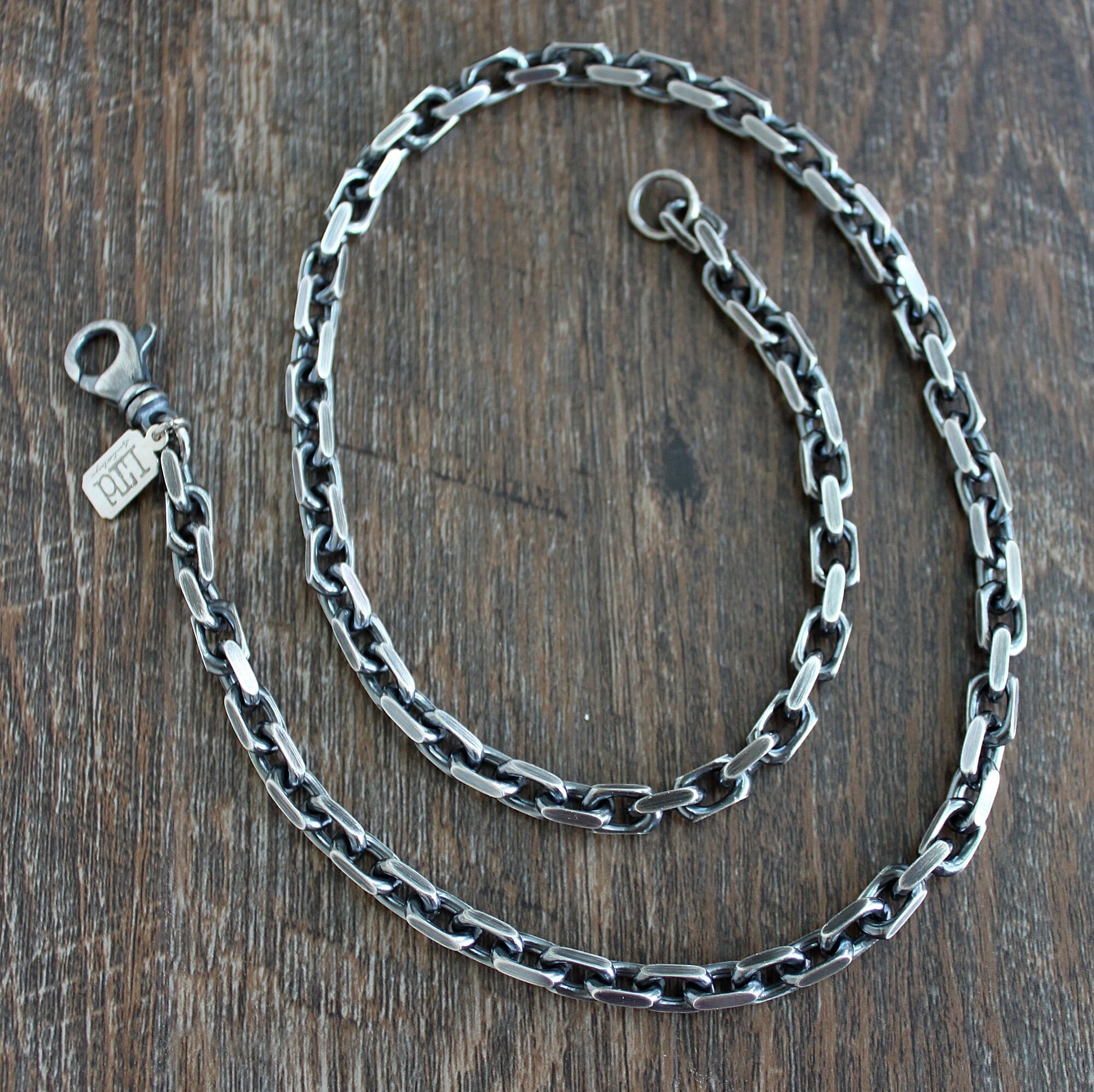 men's heavy sterling silver chain necklace