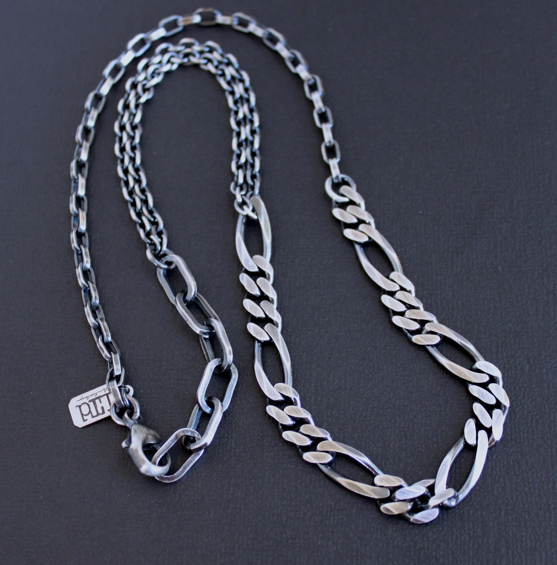 men's mixed chain necklace