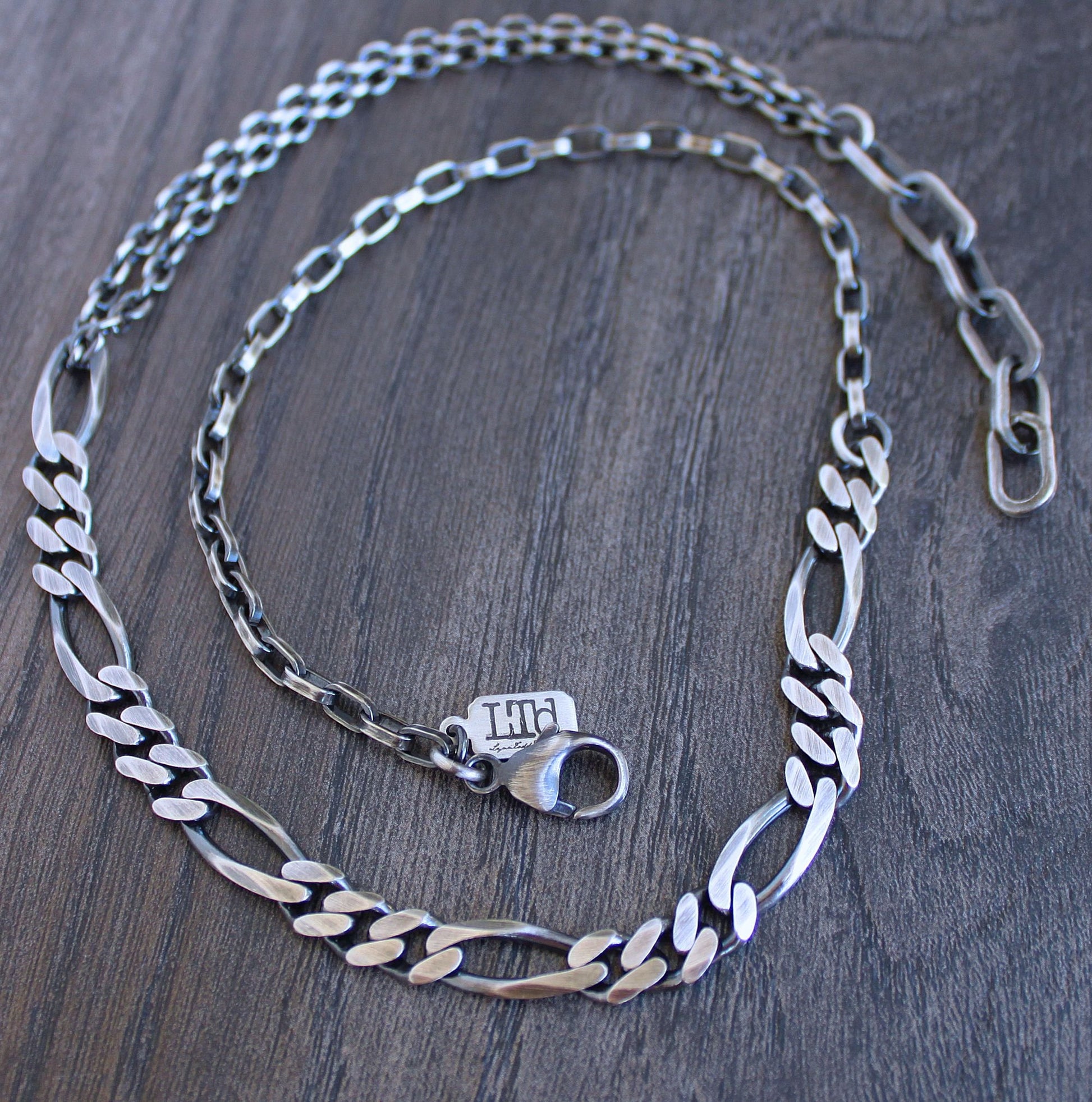 cable figaro mixed chain necklace